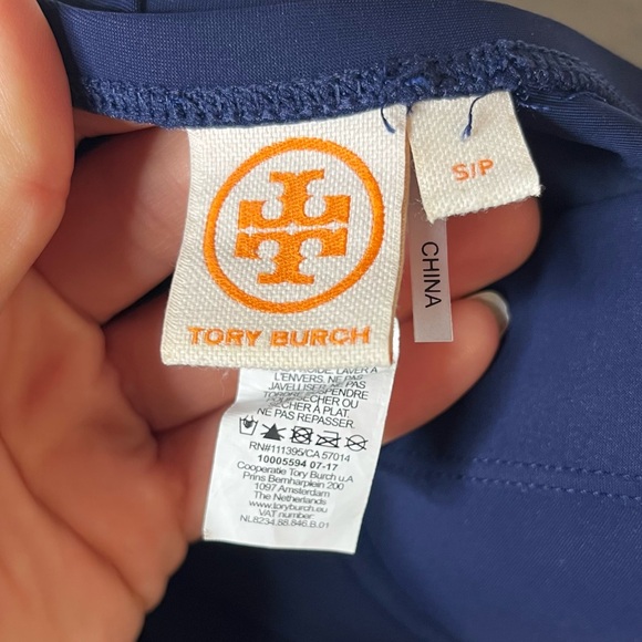 Tory Burch Lipsi Navy White Colorblock One Piece Swimsuit Vacation - Picture 9 of 10